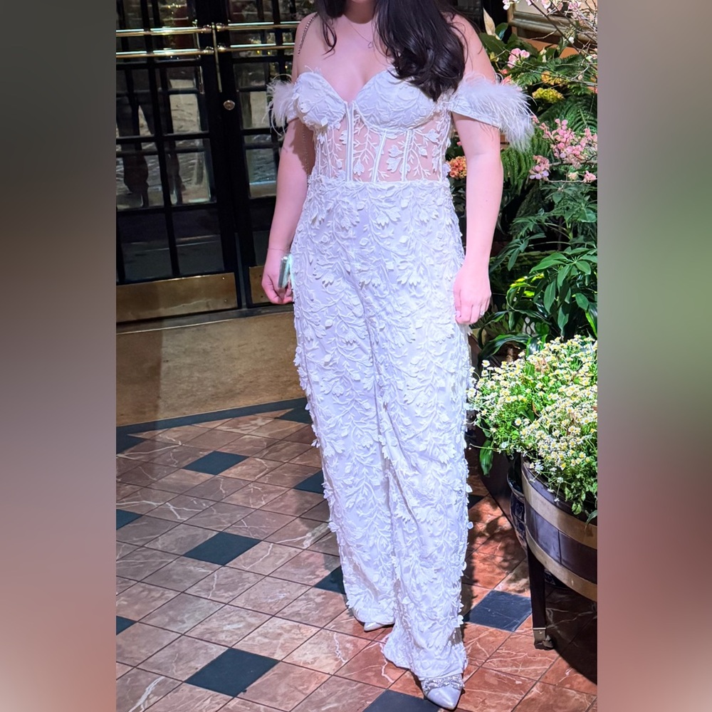 Elegant White Lace Jumpsuit